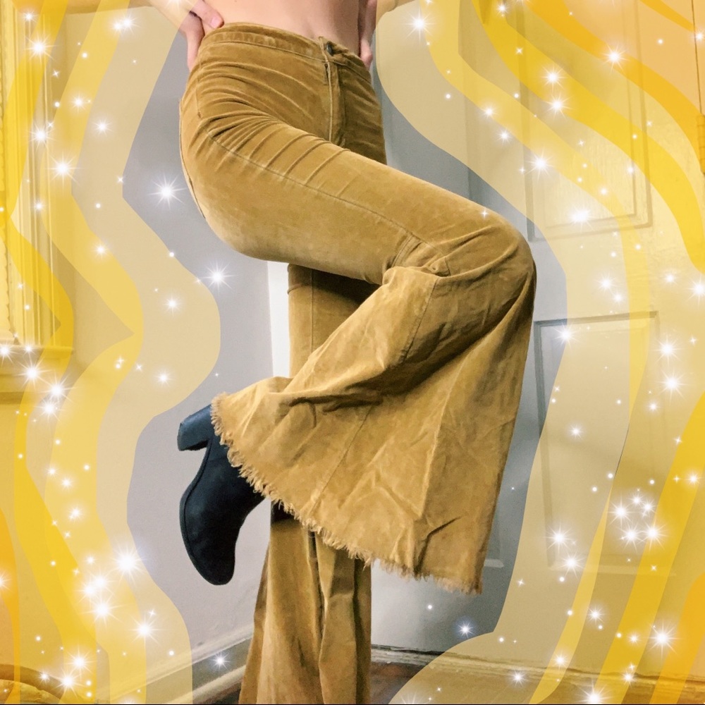 FREE PEOPLE just float on cord flare bell bottoms